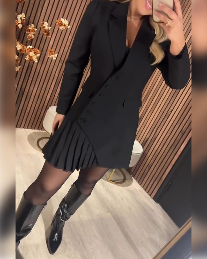 Blazer Dress with Lapels