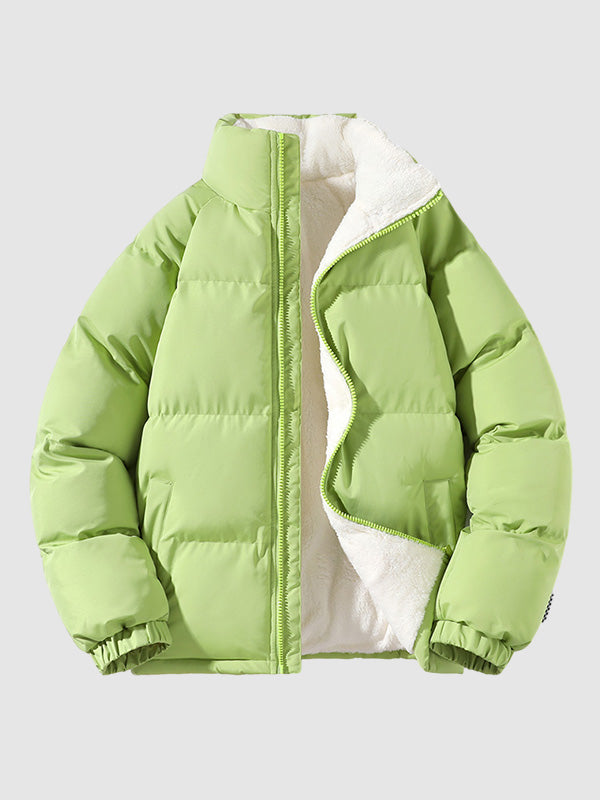 Quilted Men's Puffer Jacket – Waterproof, Warm & Stylish with Fleece Lining