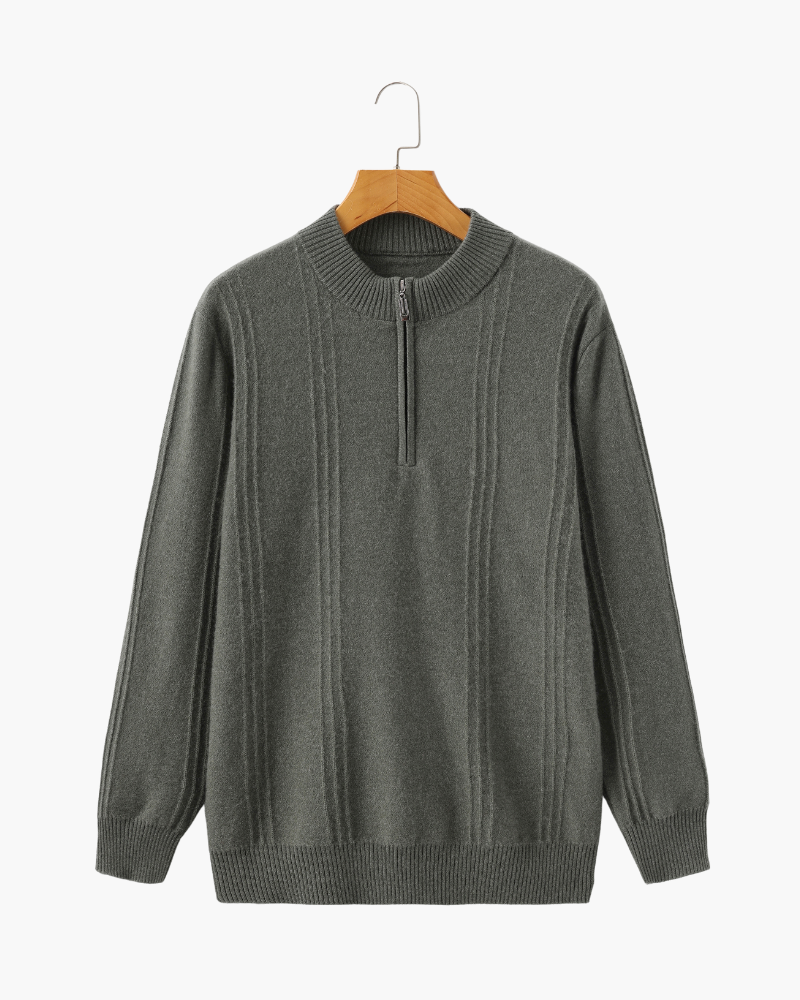 Madison Cashmere Half-Zip Vest