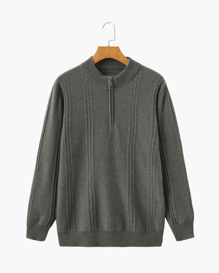Madison Cashmere Half-Zip Vest