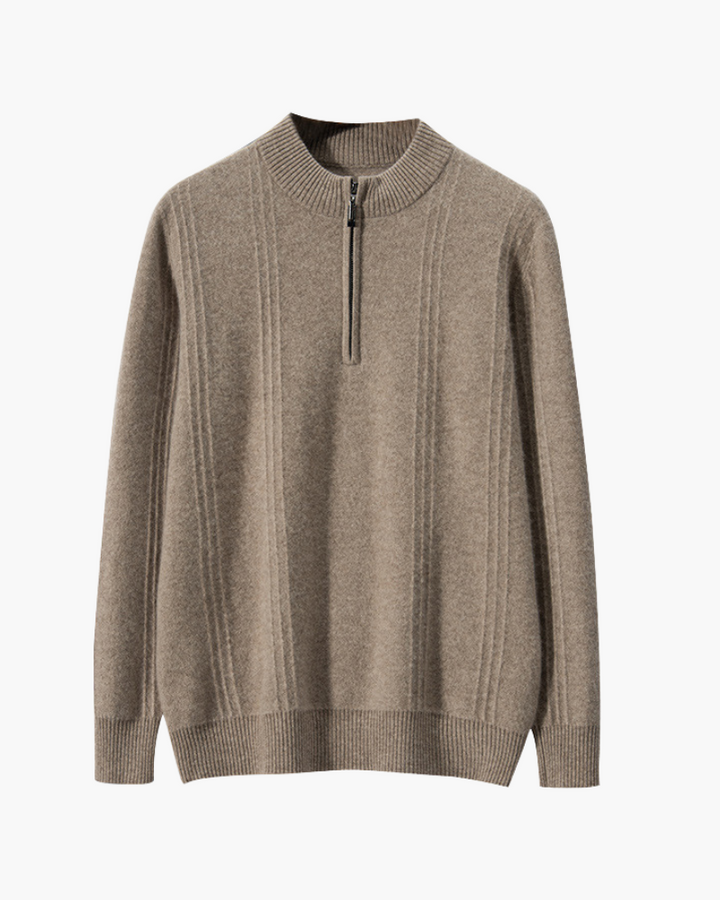 Madison Cashmere Half-Zip Vest