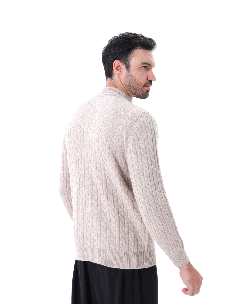 De Veneto – Cashmere Half-Zip Cardigan