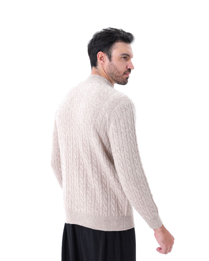 De Veneto – Cashmere Half-Zip Cardigan