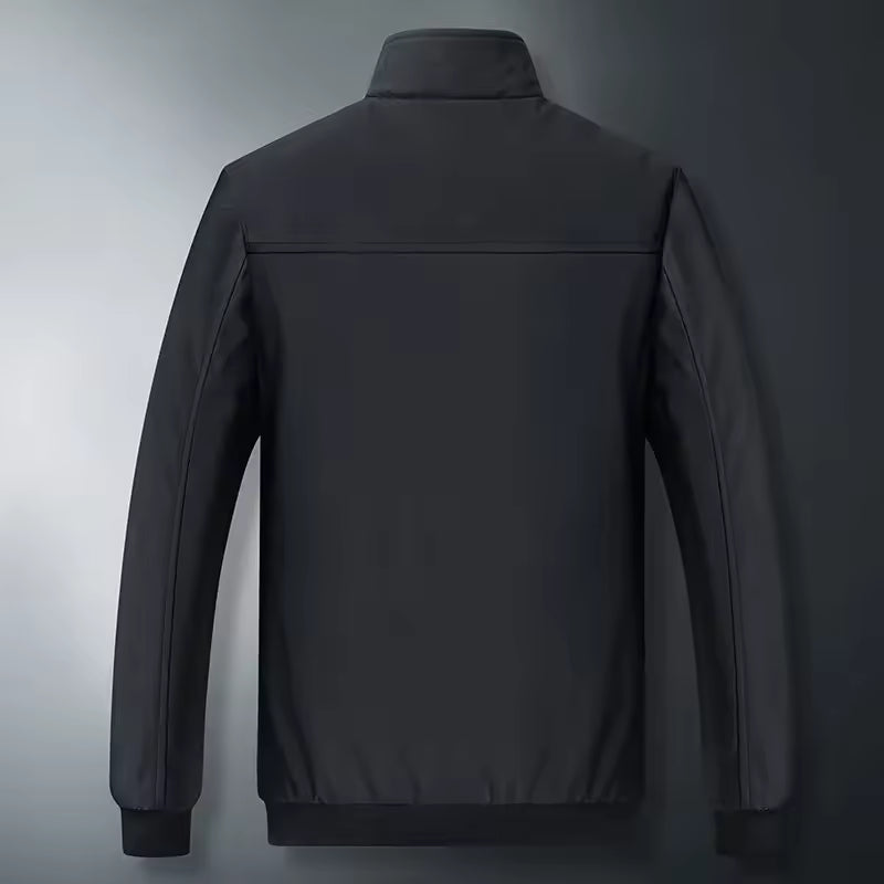 Men's Warm Winter Jacket with Faux Fur Lining – Classic Jacket with Zip and Stand-Up Collar