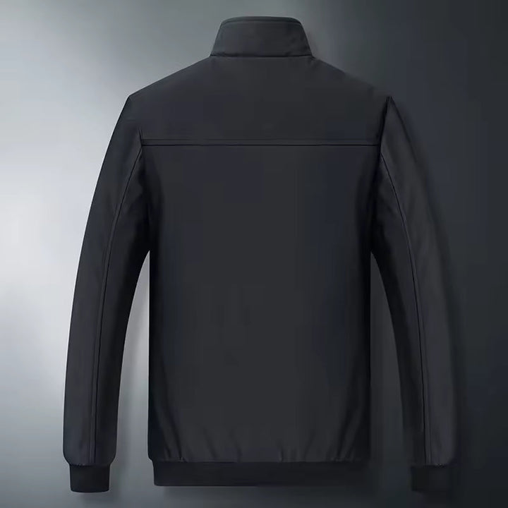 Men's Warm Winter Jacket with Faux Fur Lining – Classic Jacket with Zip and Stand-Up Collar