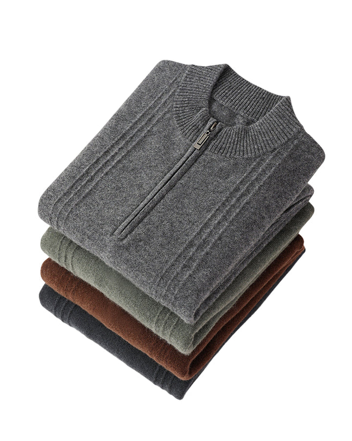 Madison Cashmere Half-Zip Vest