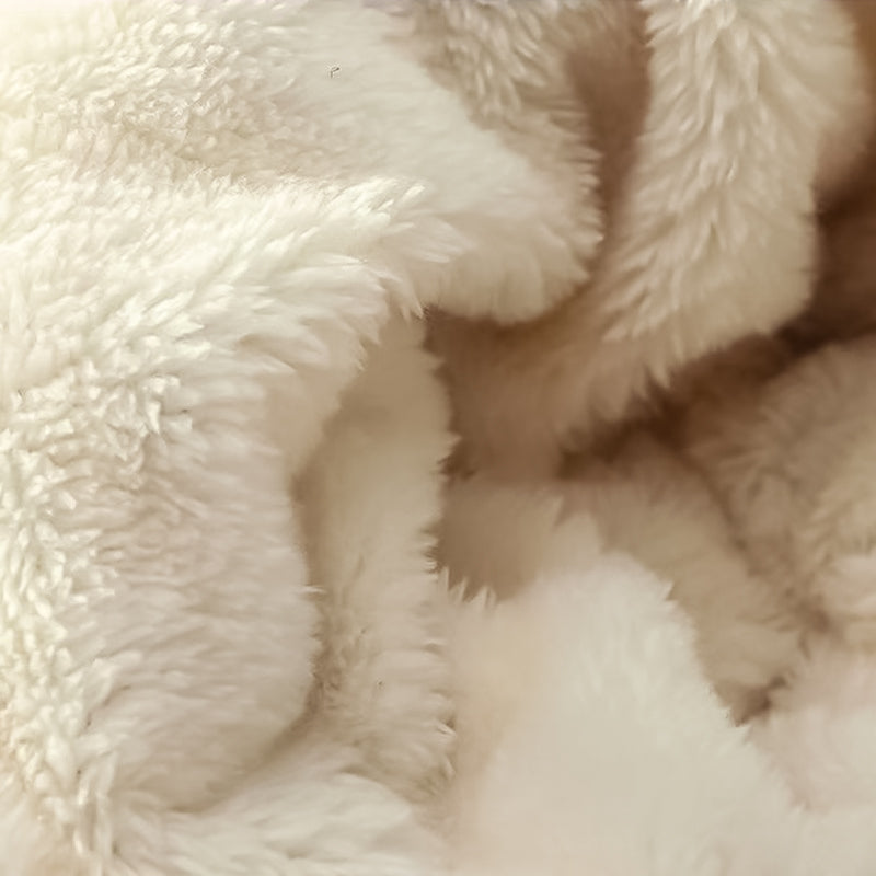 Windproof fleece-lined beanie and scarf with integrated ear protection