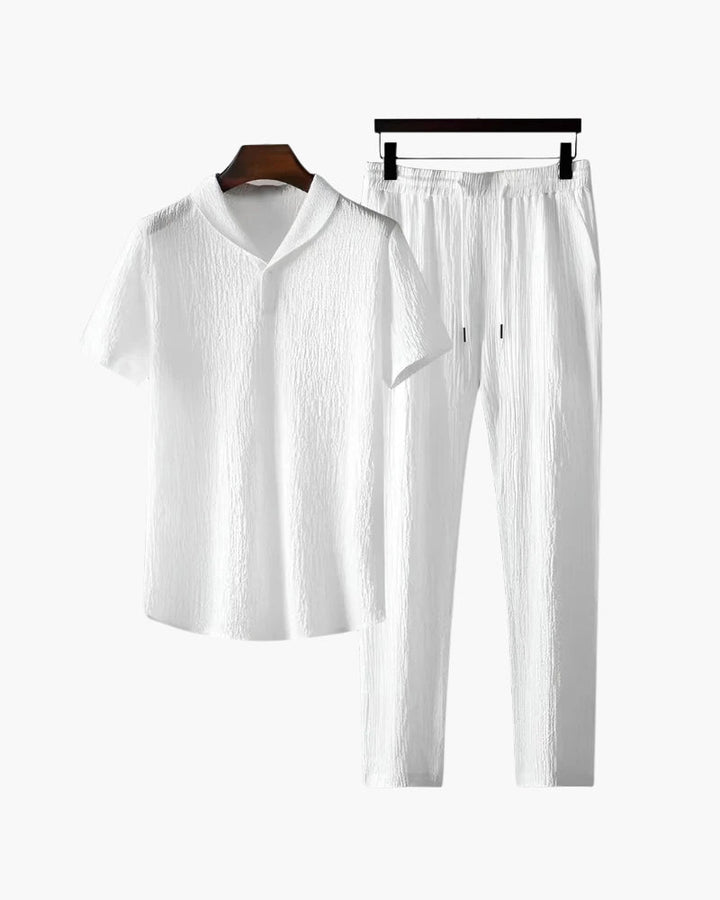 Cotton Polo and Trouser Set