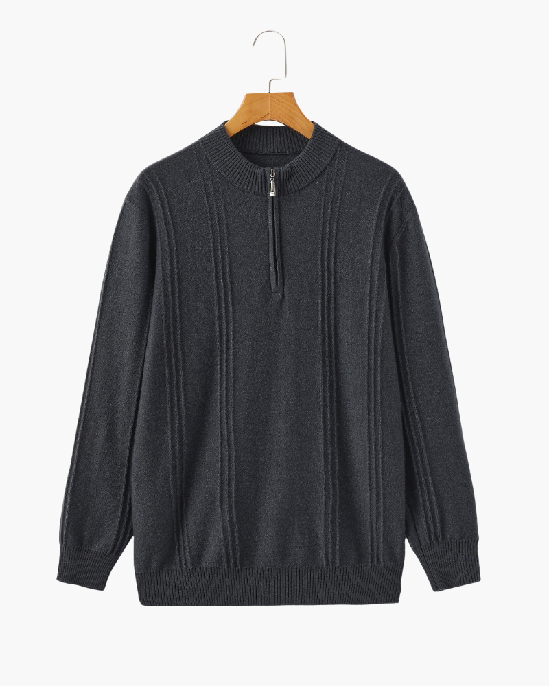 Madison Cashmere Half-Zip Vest