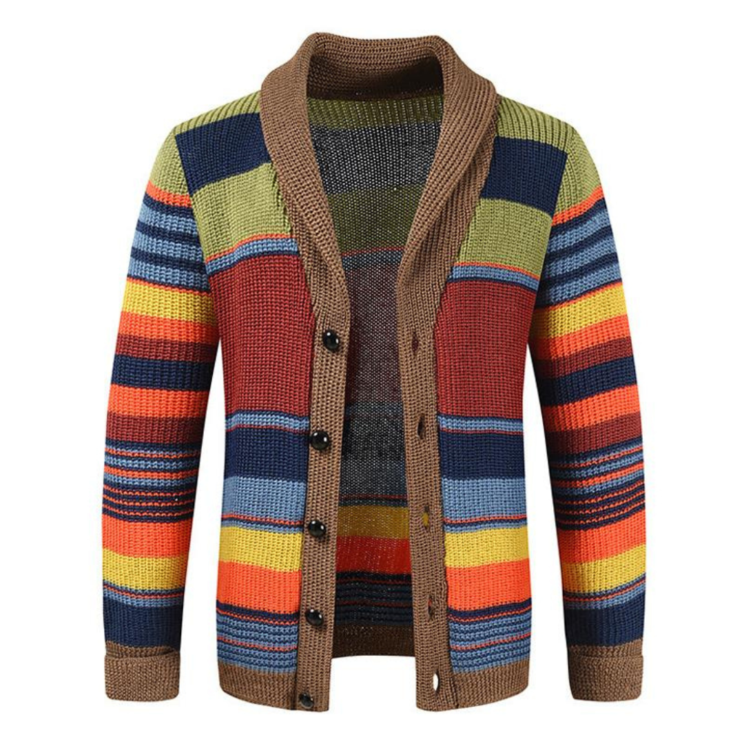GARRY™ | RETRO STRIPED CARDIGAN