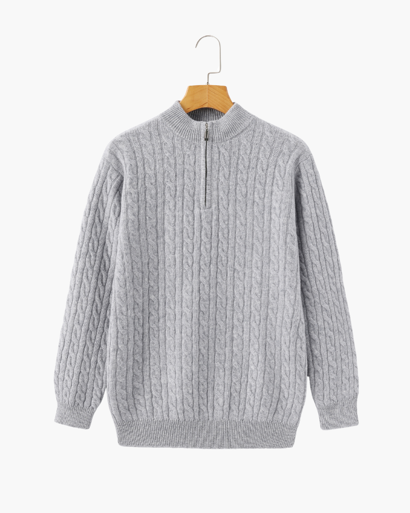 De Veneto – Cashmere Half-Zip Cardigan