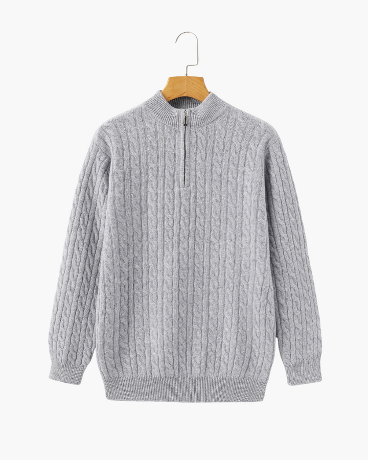 De Veneto – Cashmere Half-Zip Cardigan