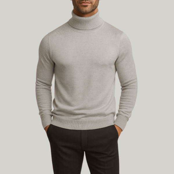 Elegant Men's Wool Roll Neck Jumper – Timeless Warmth & Stylish Comfort