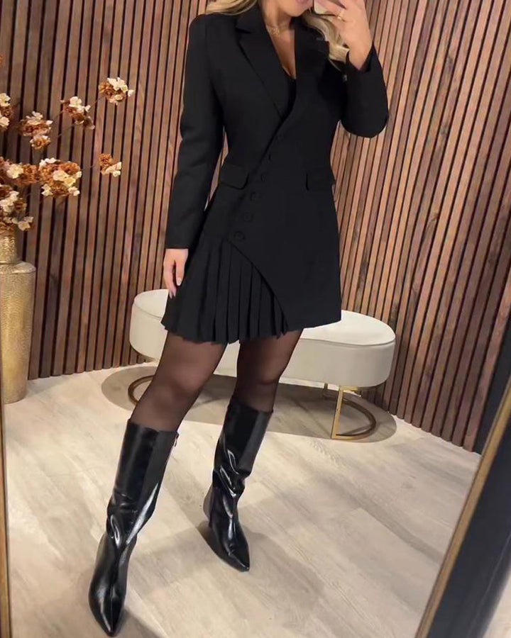 Blazer Dress with Lapels