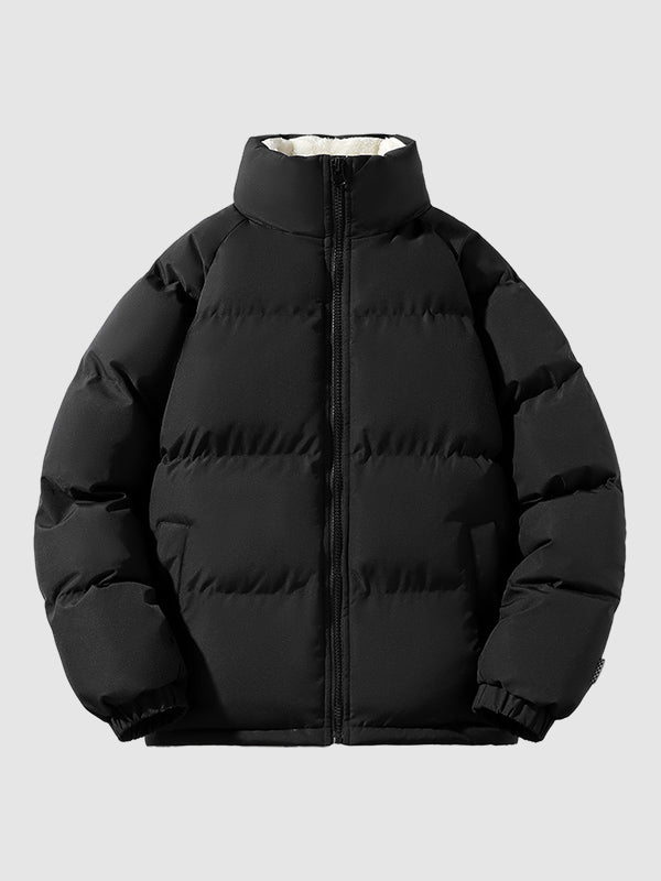 Quilted Men's Puffer Jacket – Waterproof, Warm & Stylish with Fleece Lining