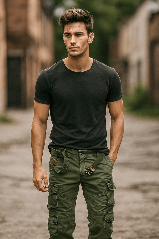 Fashionable Loose-Fitting Men's Cargo Trousers – Comfort and Style for Every Occasion