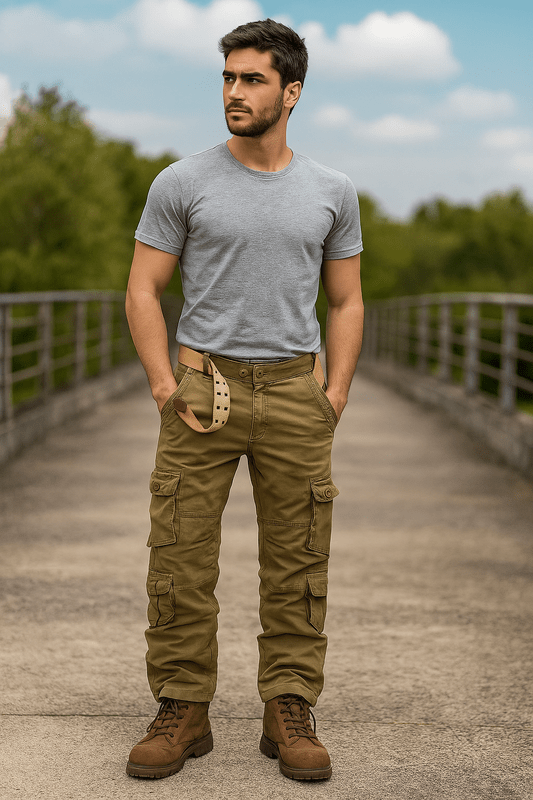 Fashionable Loose-Fitting Men's Cargo Trousers – Comfort and Style for Every Occasion