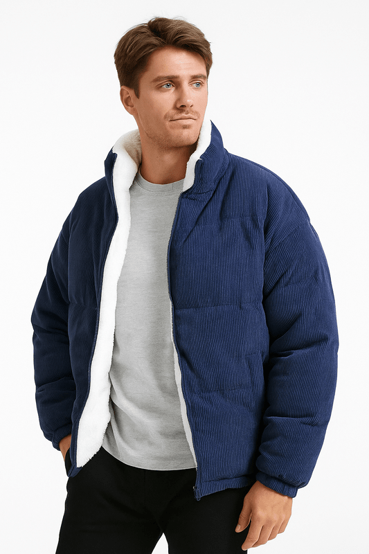 Corduroy Jacket for Men – Warm, Stylish Winter Jacket with Fleece Lining