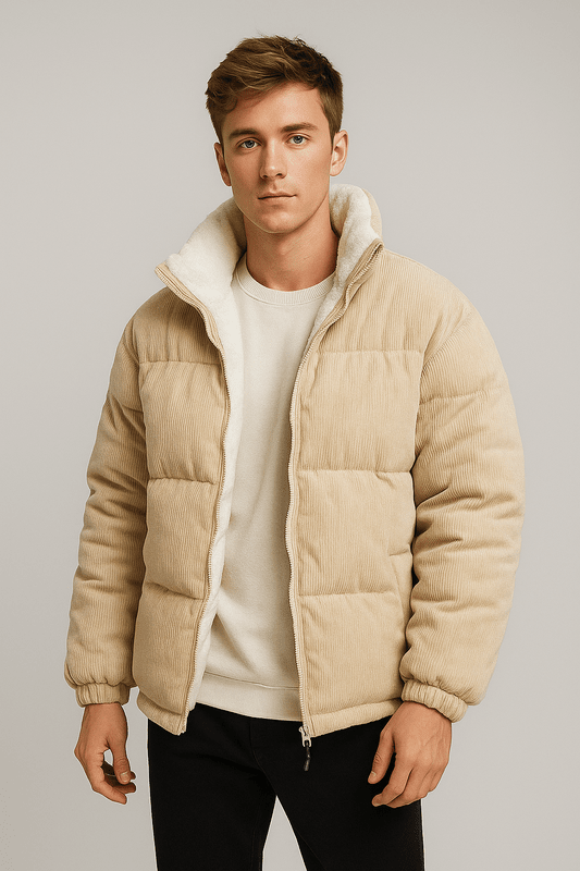 Corduroy Jacket for Men – Warm, Stylish Winter Jacket with Fleece Lining