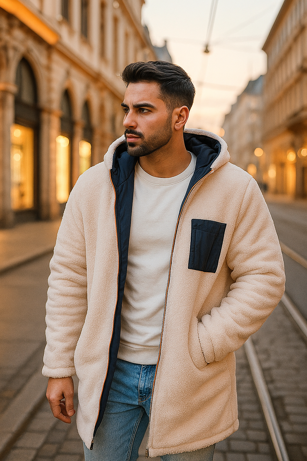 Casual Jacket with Elegant Hood – Stylish, Warm & Comfortable Jacket for Everyday