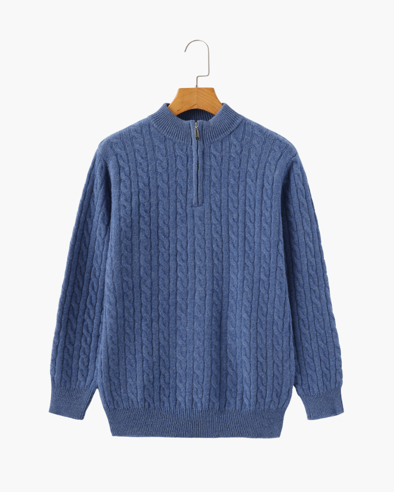 De Veneto – Cashmere Half-Zip Cardigan