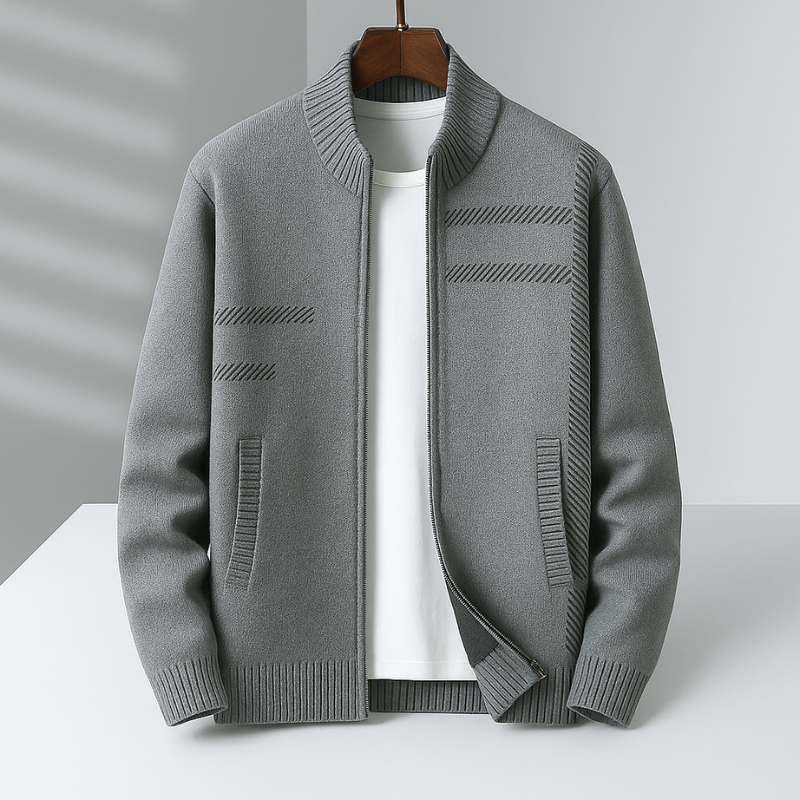Luxe Cashmere Men's Gilet: Soft, Warm and Tailored Fit | Full Zip