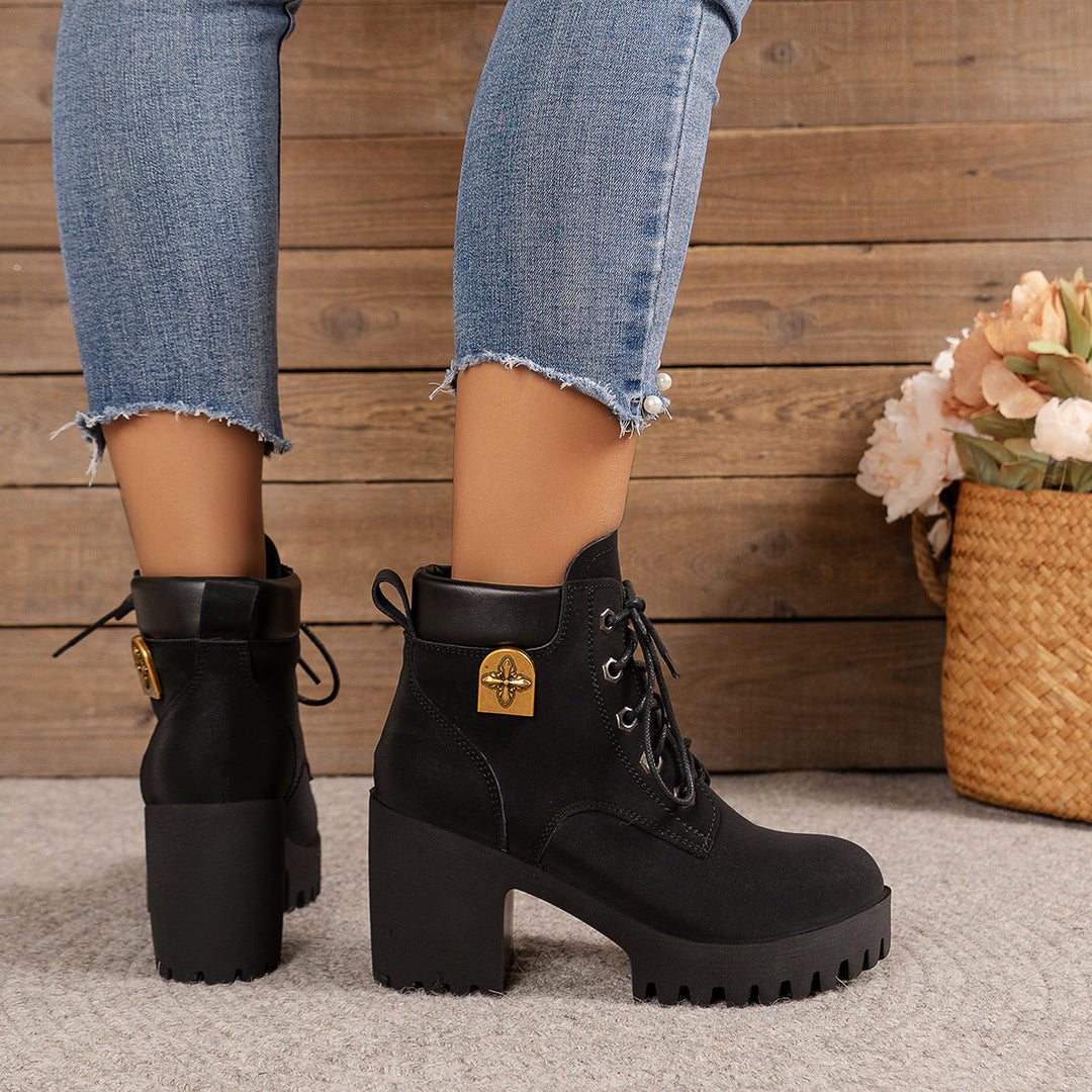 Bootara Women's Cowhide - Waterproof Ankle Boots