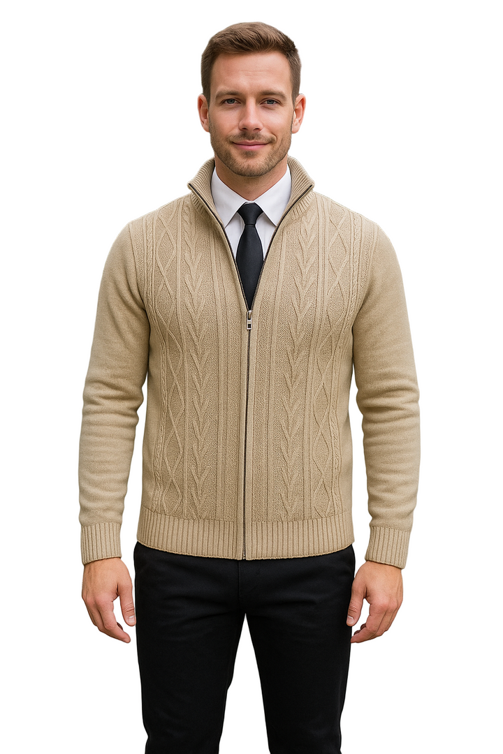 Madison | Knitted Cashmere Winter Gilet with Zip