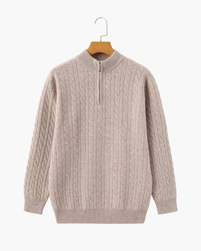 De Veneto – Cashmere Half-Zip Cardigan