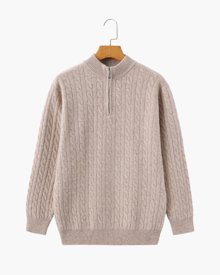 De Veneto – Cashmere Half-Zip Cardigan