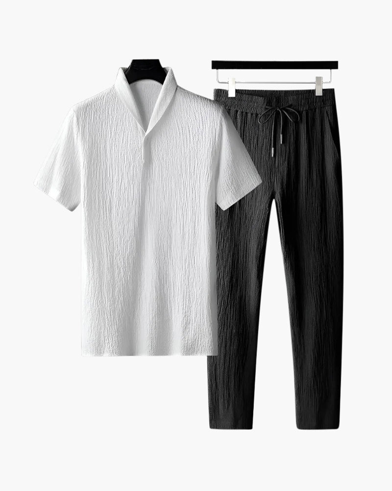 Cotton Polo and Trouser Set