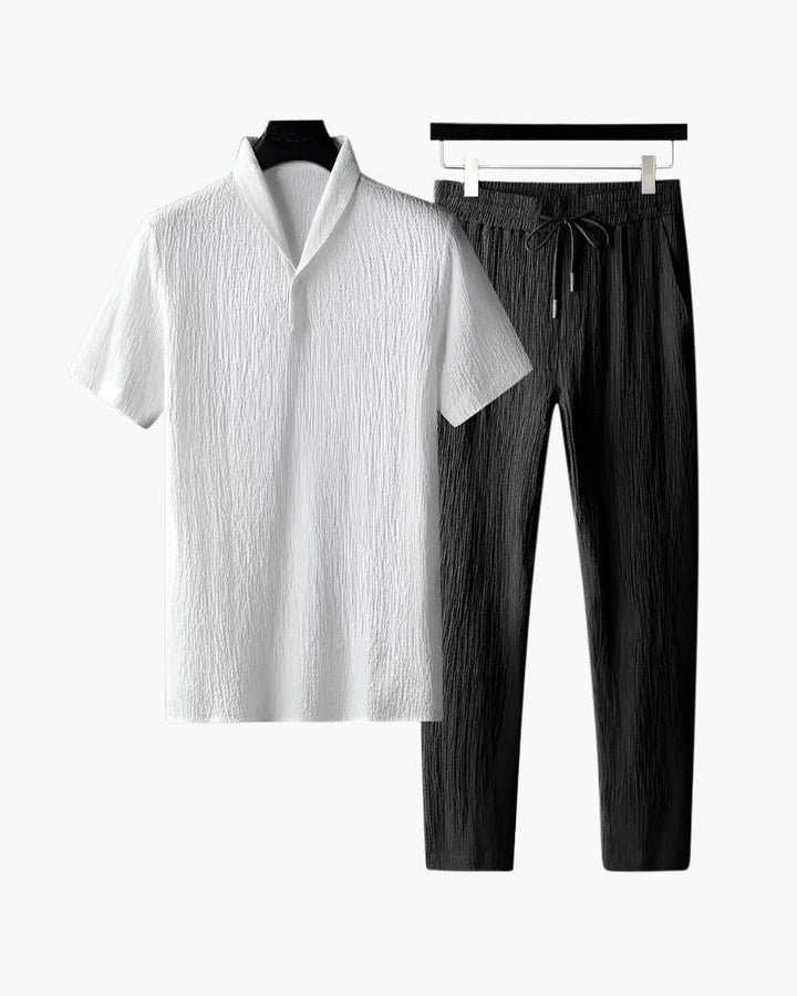 Cotton Polo and Trouser Set
