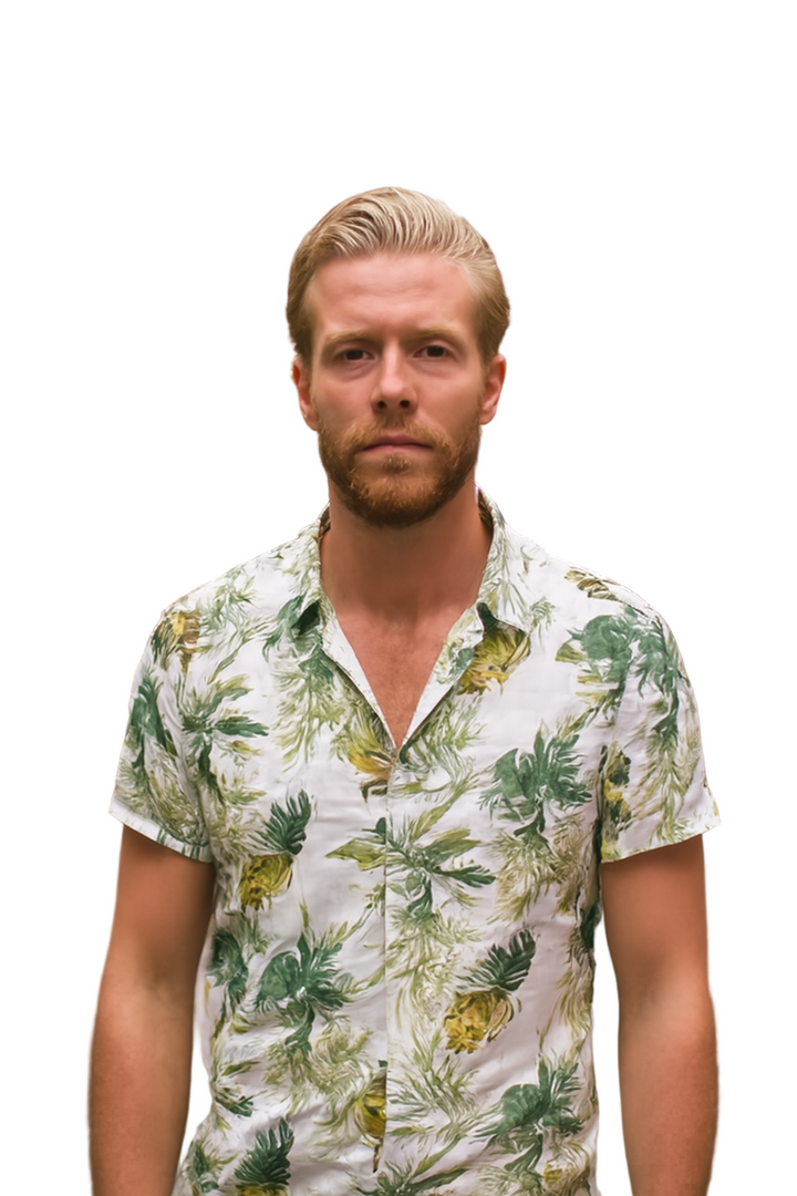 Madison | Men's Cotton Hawaiian Shirt with Pineapple Print