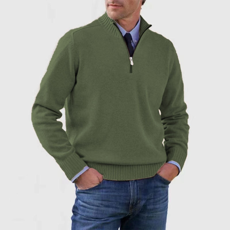 Collarless Sweater – Soft, Warm & Stylish Ladies' Sweater with Zip for Comfort and Elegance
