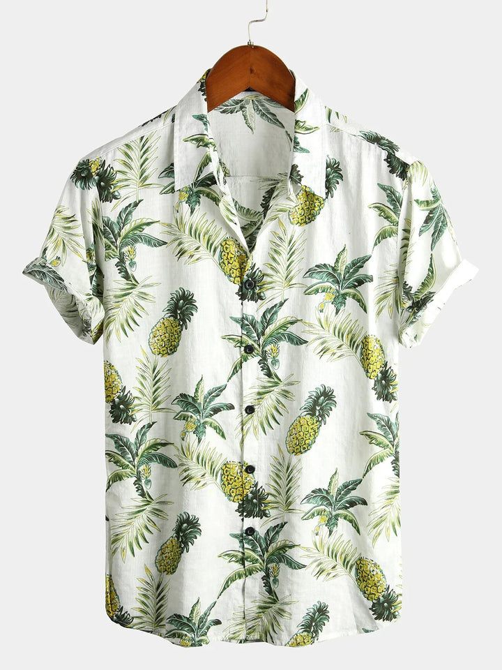 Madison | Men's Cotton Hawaiian Shirt with Pineapple Print