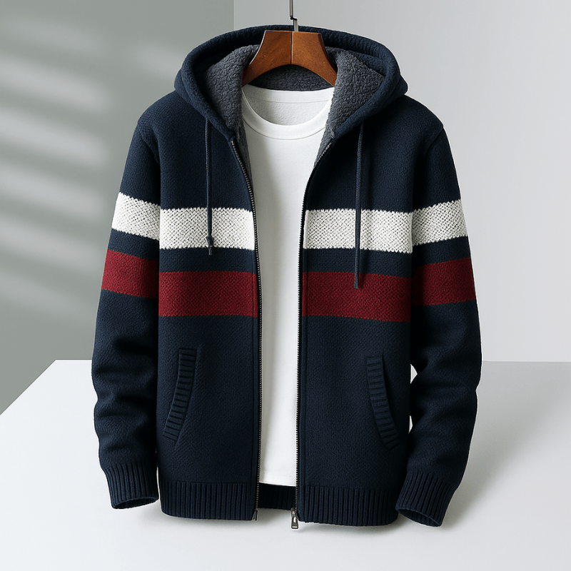Knitted Fleece Hoodie – Warm, Soft & Sporty Comfort