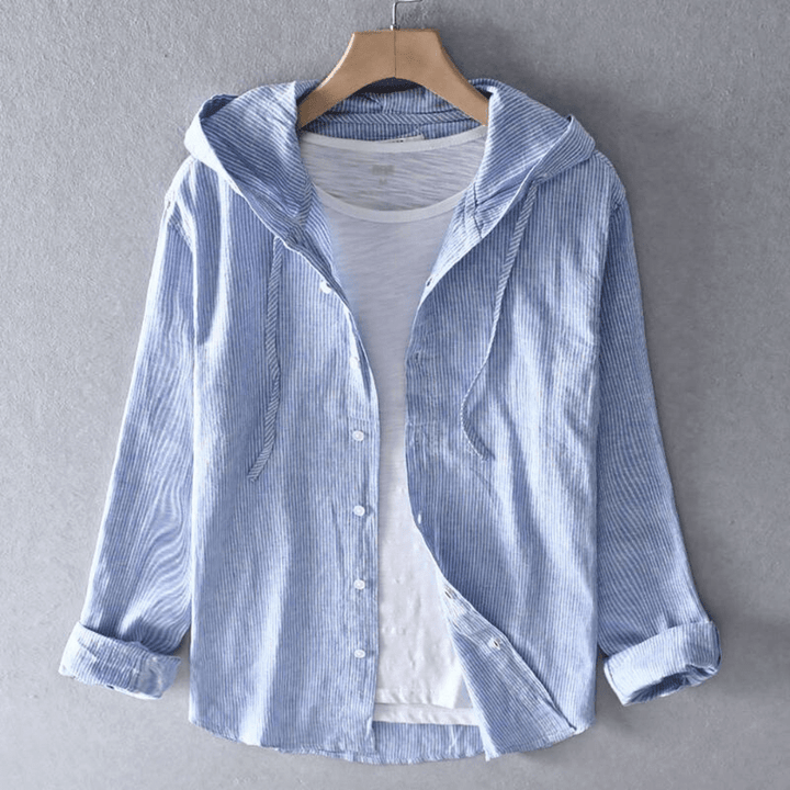Button Hoodie – Lightweight Cotton-Linen Blend Hoodie with Buttons