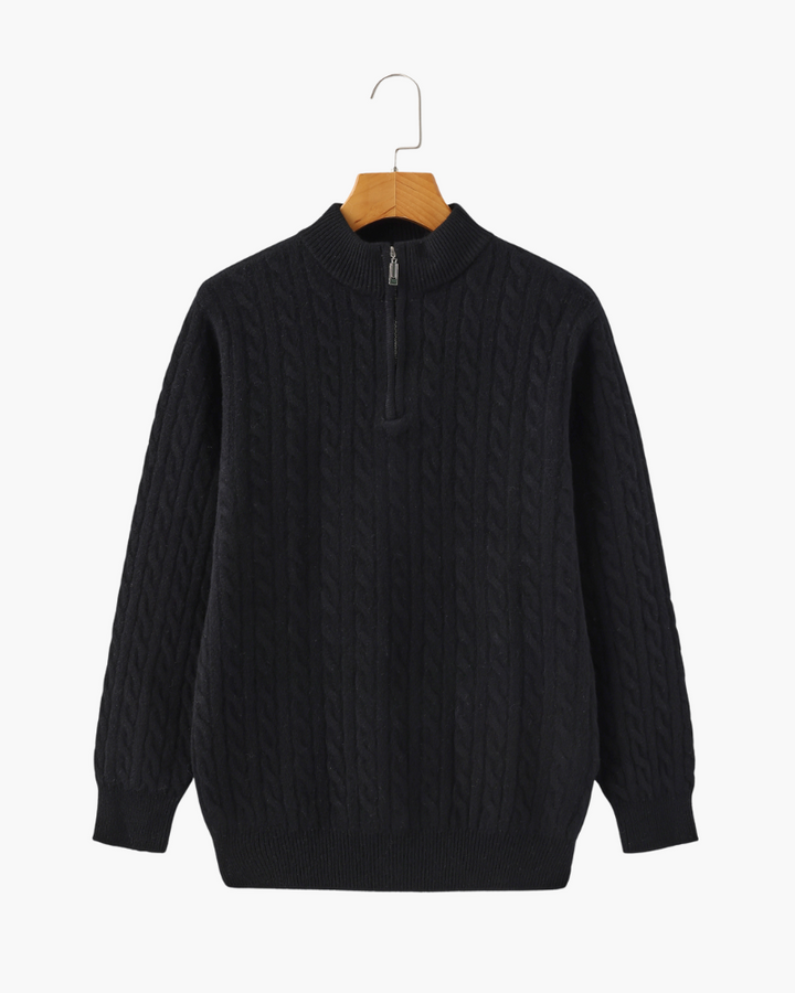 De Veneto – Cashmere Half-Zip Cardigan