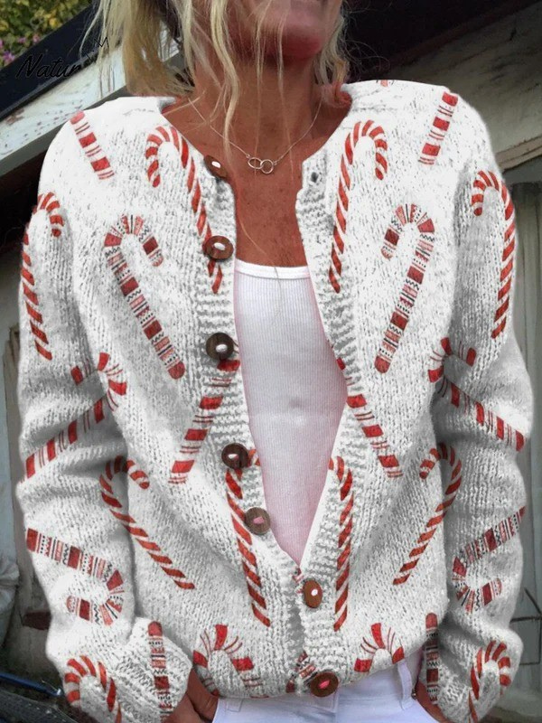 Clarisse™ | Festive Printed Cardigan