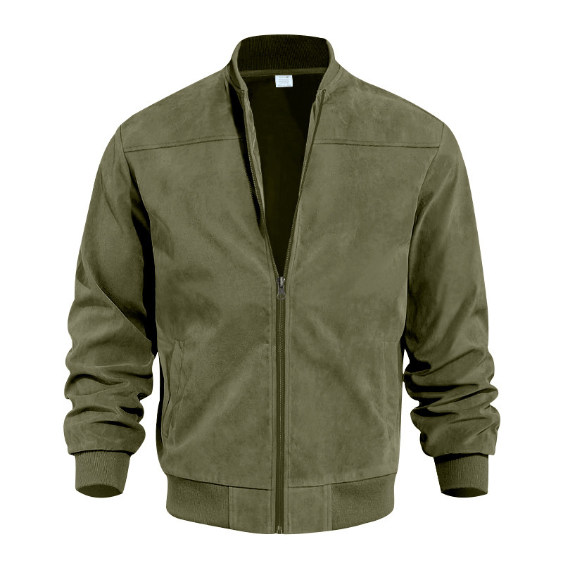 Vintage Suede Men's Jacket with Zip – Bold, Timeless and Luxuriously Finished