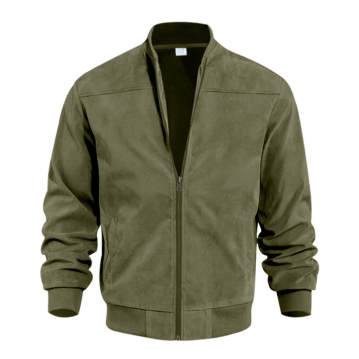 Vintage Suede Men's Jacket with Zip – Bold, Timeless and Luxuriously Finished