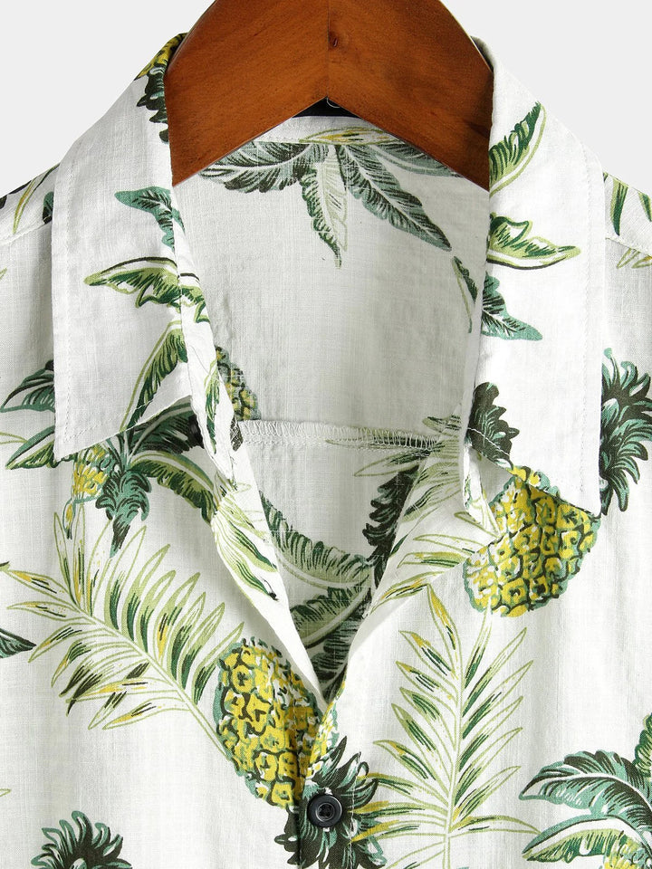 Madison | Men's Cotton Hawaiian Shirt with Pineapple Print