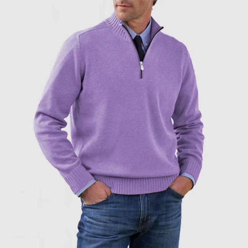 Collarless Sweater – Soft, Warm & Stylish Ladies' Sweater with Zip for Comfort and Elegance