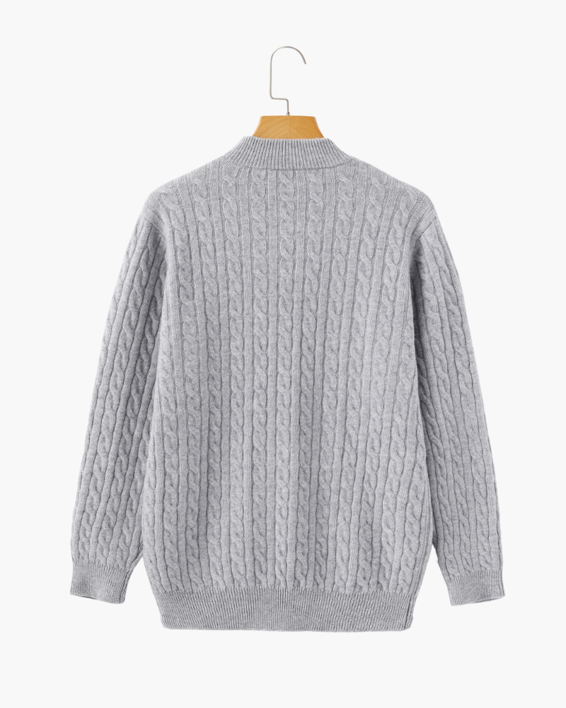 De Veneto – Cashmere Half-Zip Cardigan