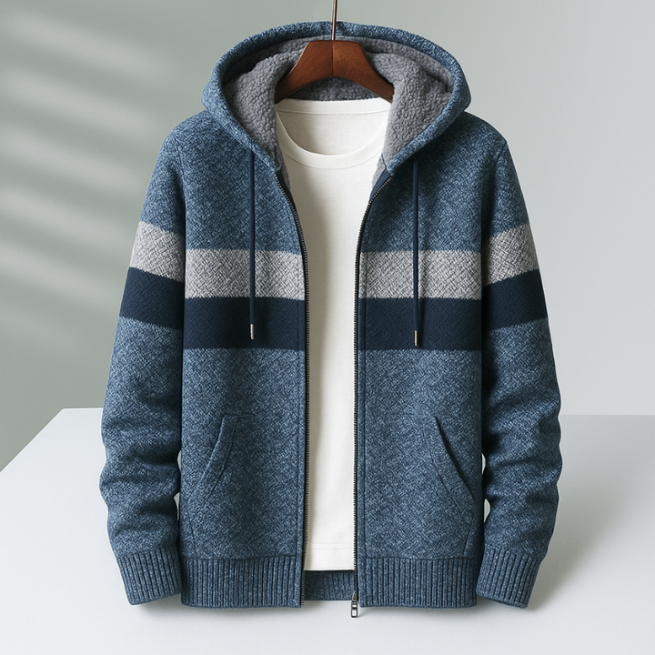 Knitted Fleece Hoodie – Warm, Soft & Sporty Comfort