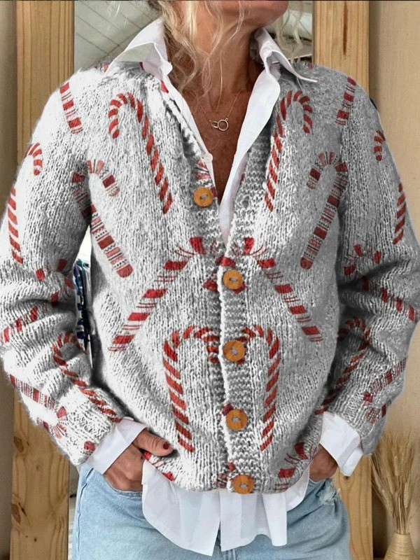 Clarisse™ | Festive Printed Cardigan