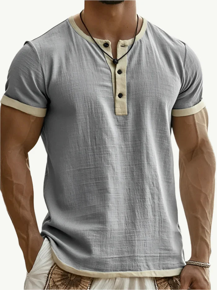 Madison | Breathable Linen Henley Shirt