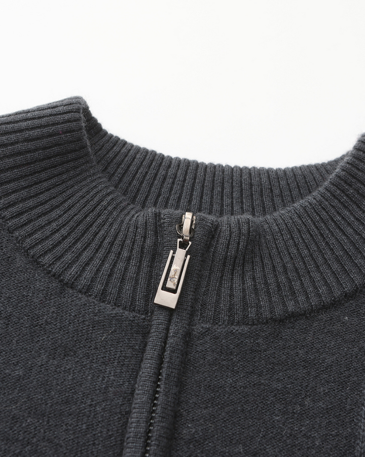 Madison Cashmere Half-Zip Vest