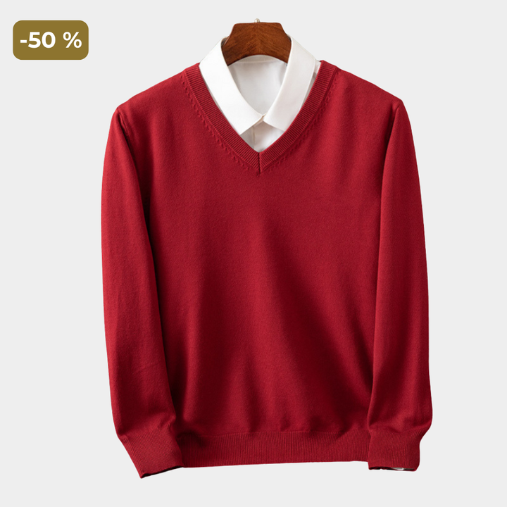 Bexford | V-Neck Pullover in Pure Wool for Men