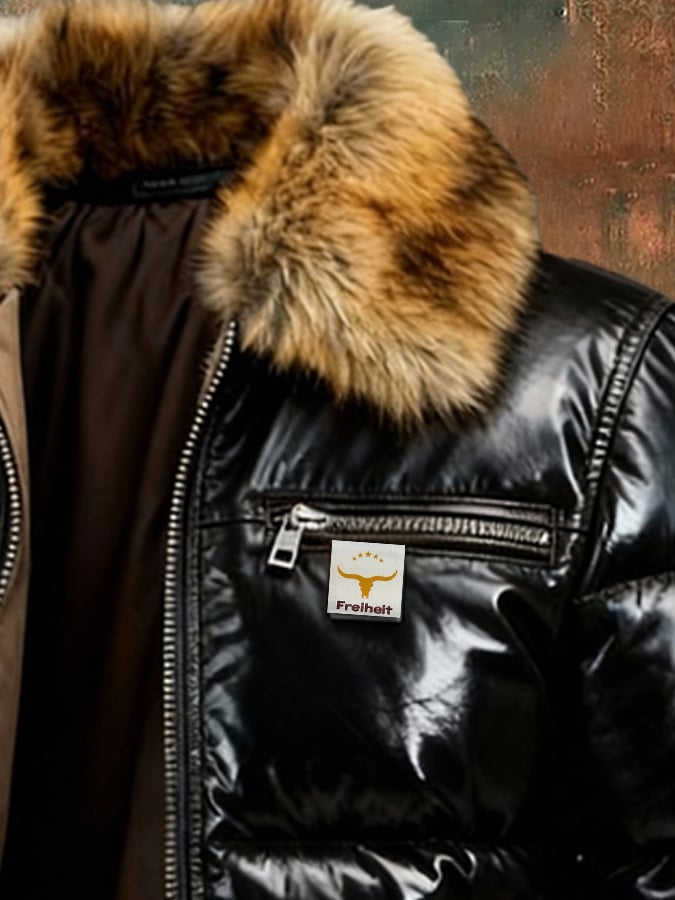 Men’s Retro Quilted Outdoor Jacket Detachable